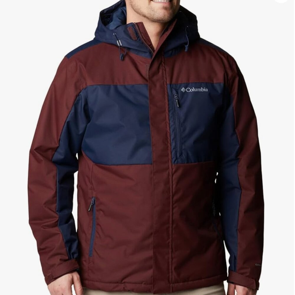 Columbia Men's Tipton Peak Ski/Snowboard Jacket in Red and Navy Size Small